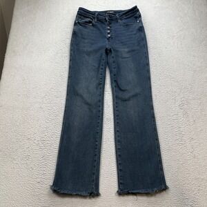 Judy Blue Jeans Best‎ Day Button Fly Womens 11/30 (FITS 30x30) Raw Hem